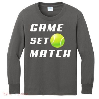 Game Set Match Tennis Kids Long Sleeve Shirt
