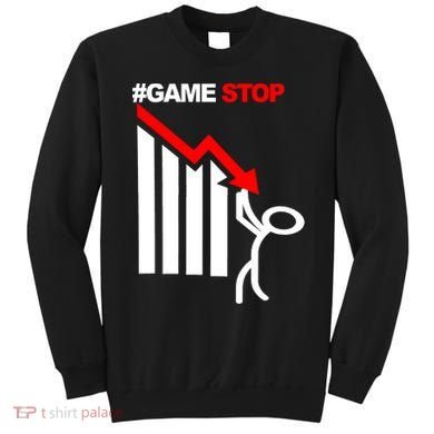 Game Stop Decline Fall Stock Invest Sweatshirt