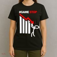 Game Stop Decline Fall Stock Invest T-Shirt thumb 4