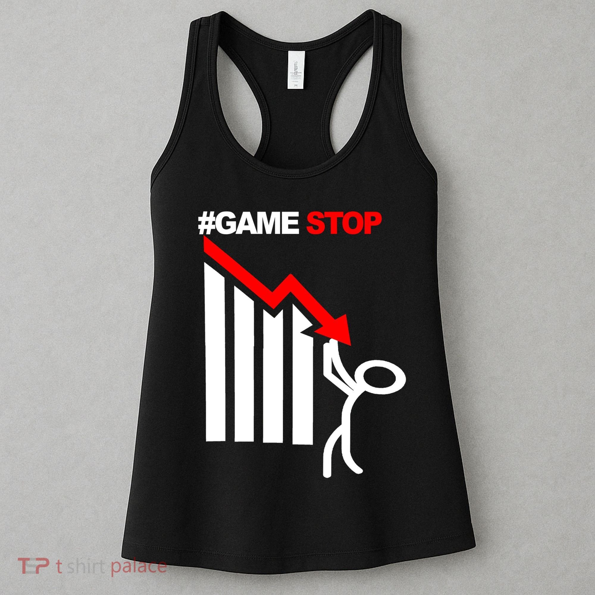 Game Stop Decline Fall Stock Invest Women's Tank Top