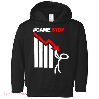 Game Stop Decline Fall Stock Invest Toddler Hoodie