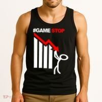 Game Stop Decline Fall Stock Invest Tank Top thumb 3