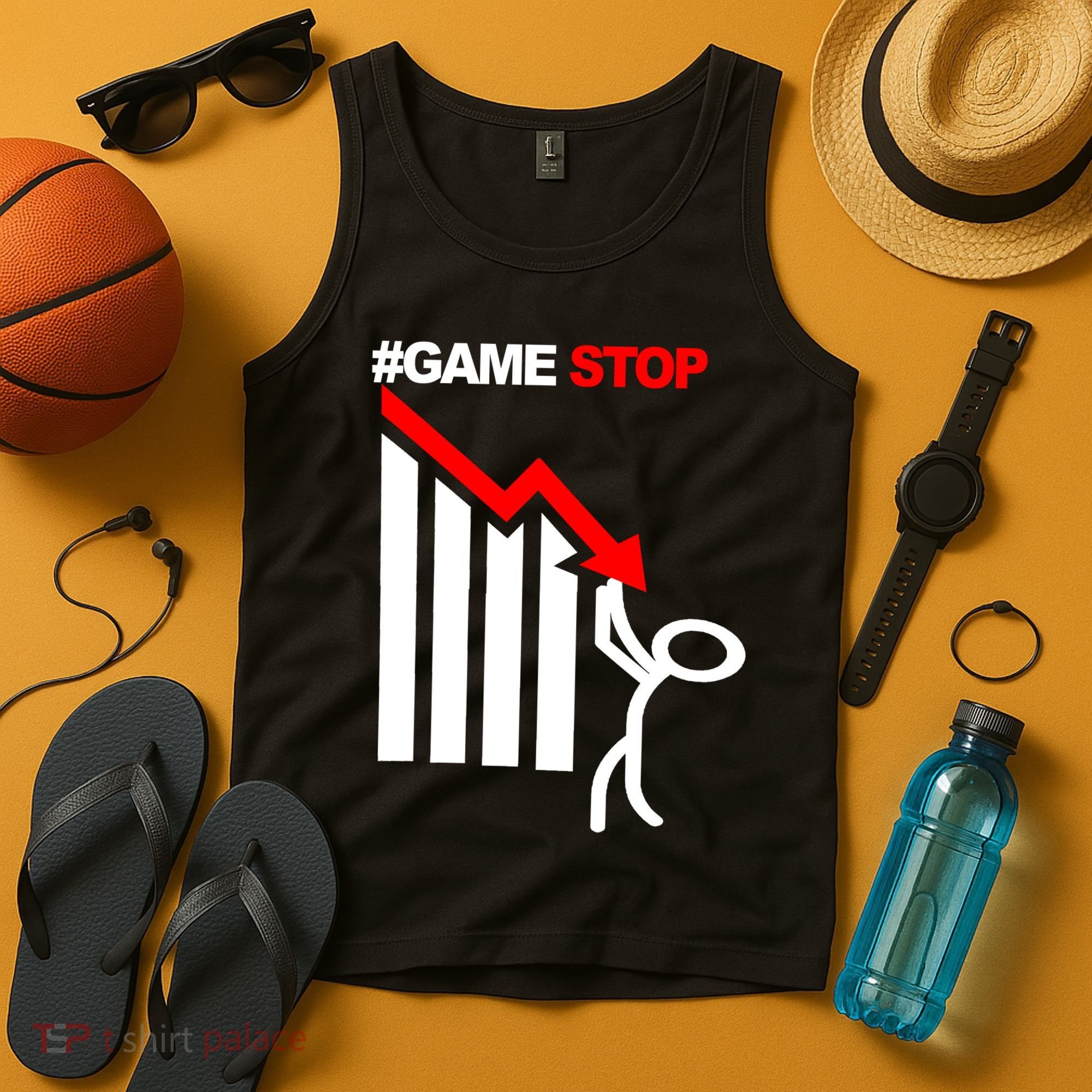Game Stop Decline Fall Stock Invest Tank Top