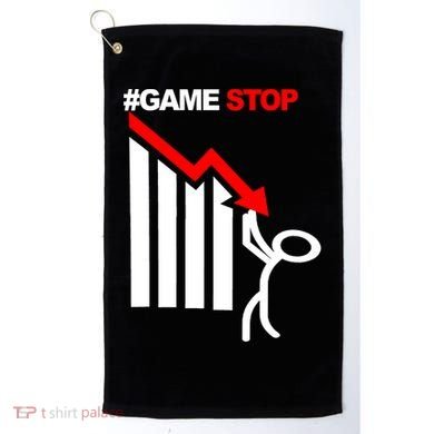 Game Stop Decline Fall Stock Invest Golf Towel