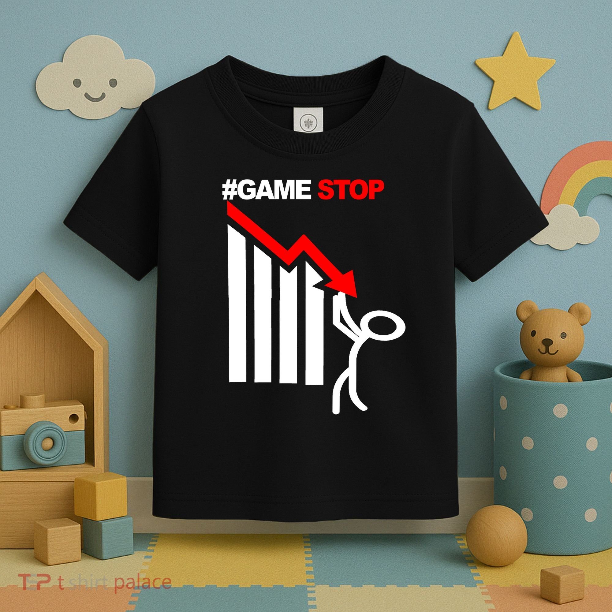 Game Stop Decline Fall Stock Invest Toddler T-Shirt
