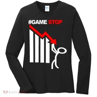 Game Stop Decline Fall Stock Invest Women's Long Sleeve Shirt