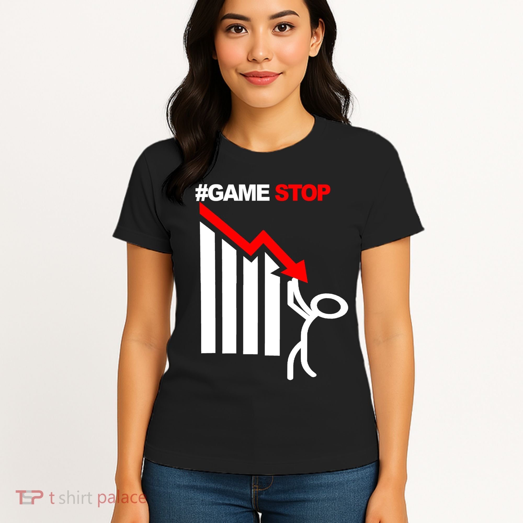 Game Stop Decline Fall Stock Invest Women's T-Shirt