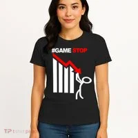 Game Stop Decline Fall Stock Invest Women's T-Shirt thumb 4