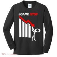 Game Stop Decline Fall Stock Invest Kids Long Sleeve Shirt thumb 0