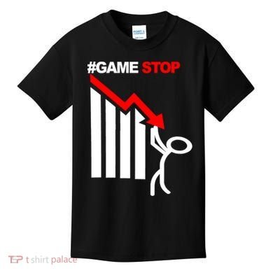 Game Stop Decline Fall Stock Invest Kids T-Shirt