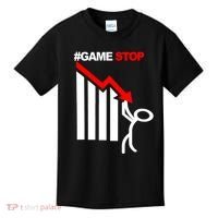 Game Stop Decline Fall Stock Invest Kids T-Shirt thumb 0