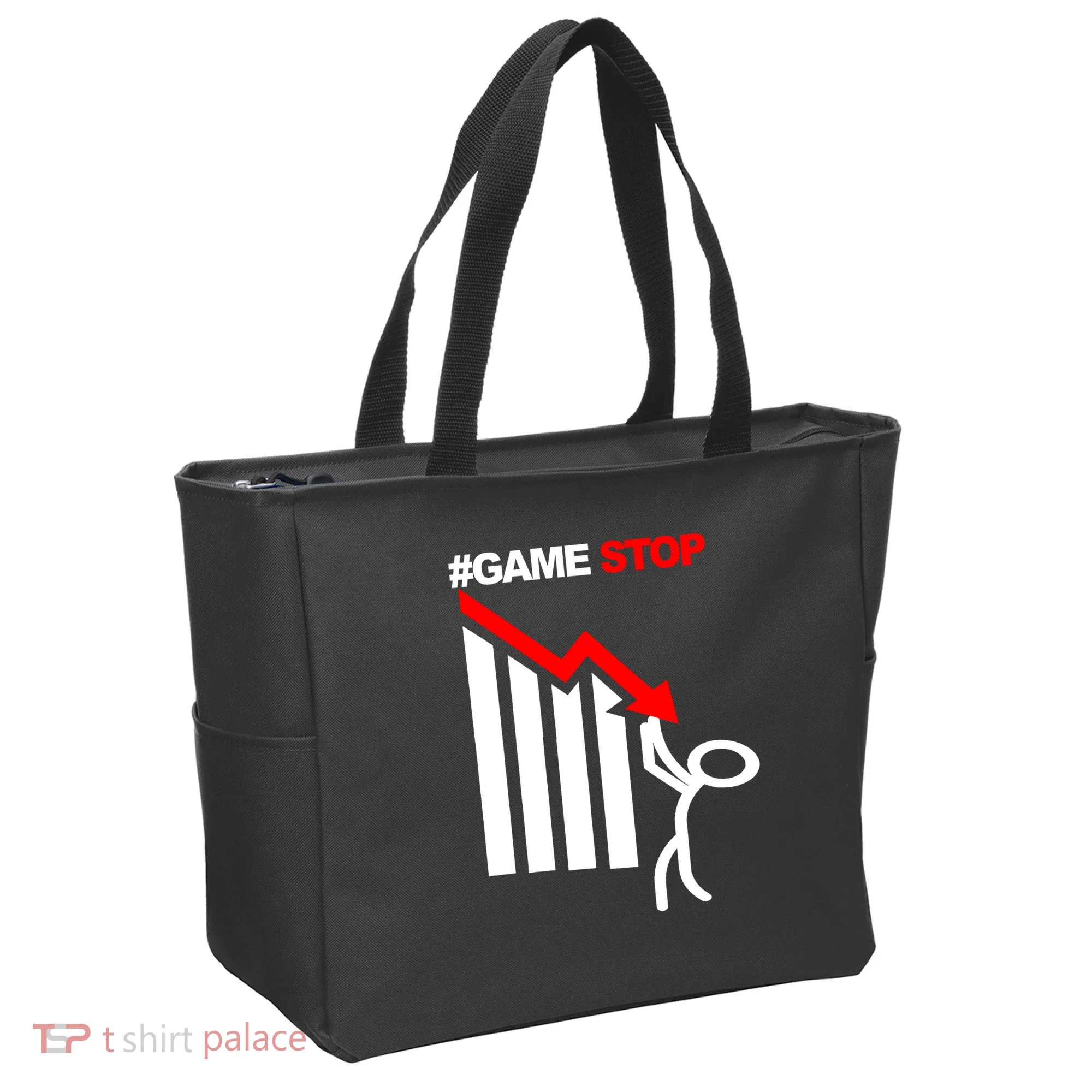 Game Stop Decline Fall Stock Invest Tote Bag