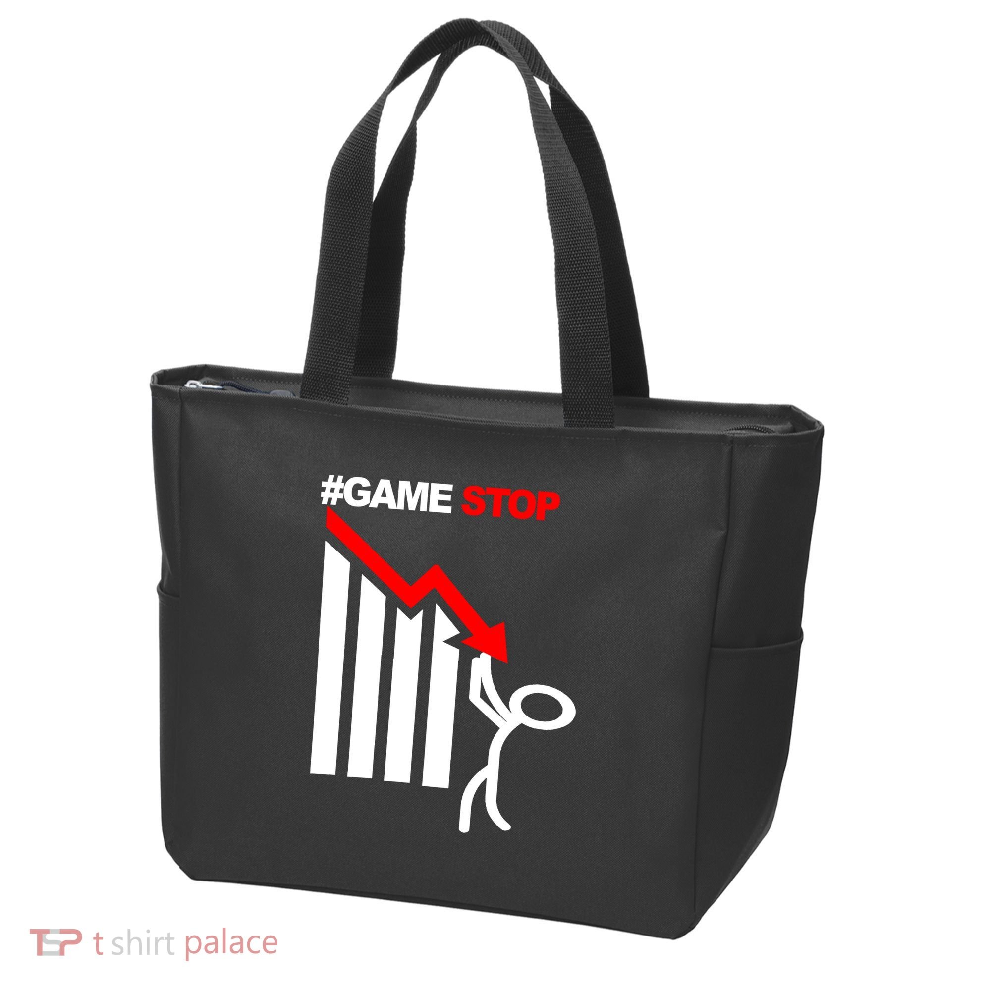 Game Stop Decline Fall Stock Invest Tote Bag