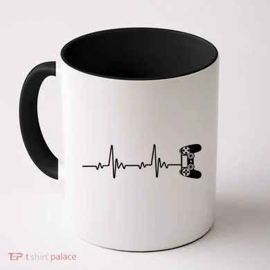 Gamer Controller Heartbeat Pules Coffee Mug