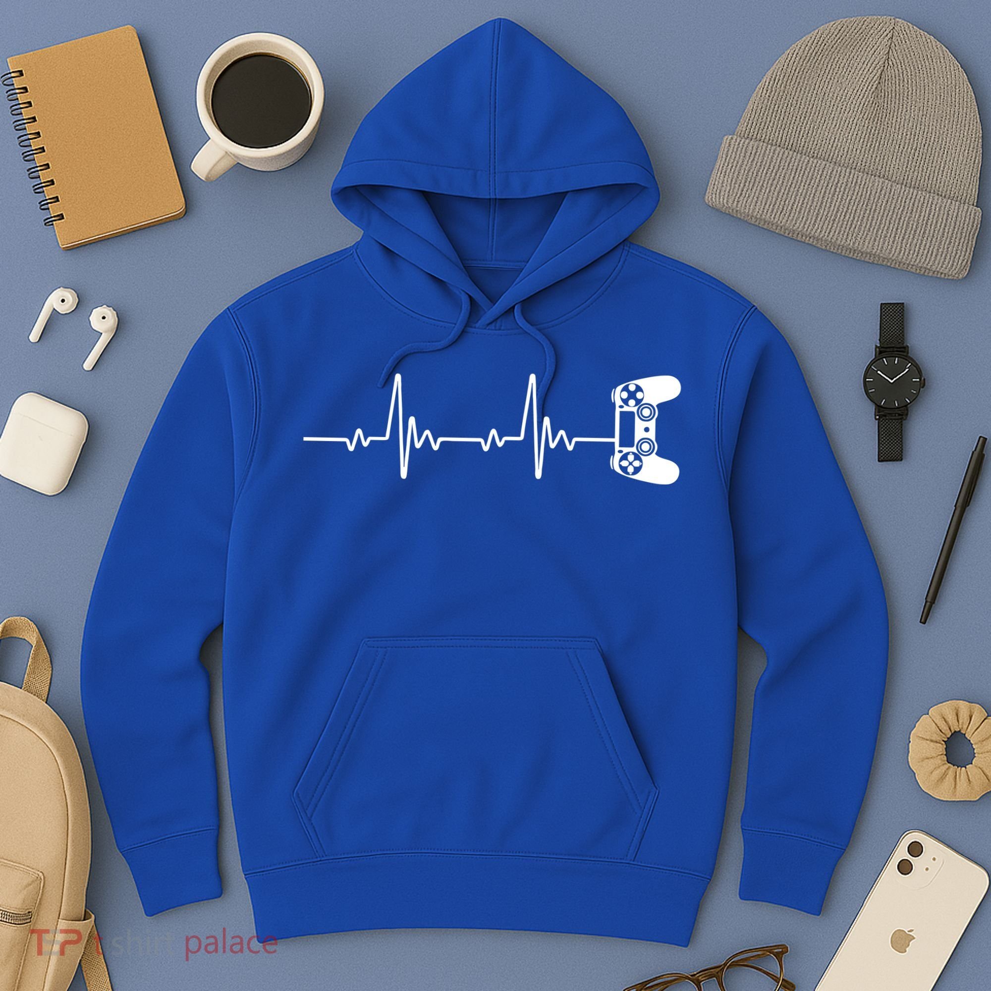 Gamer Controller Heartbeat Pules Hoodie