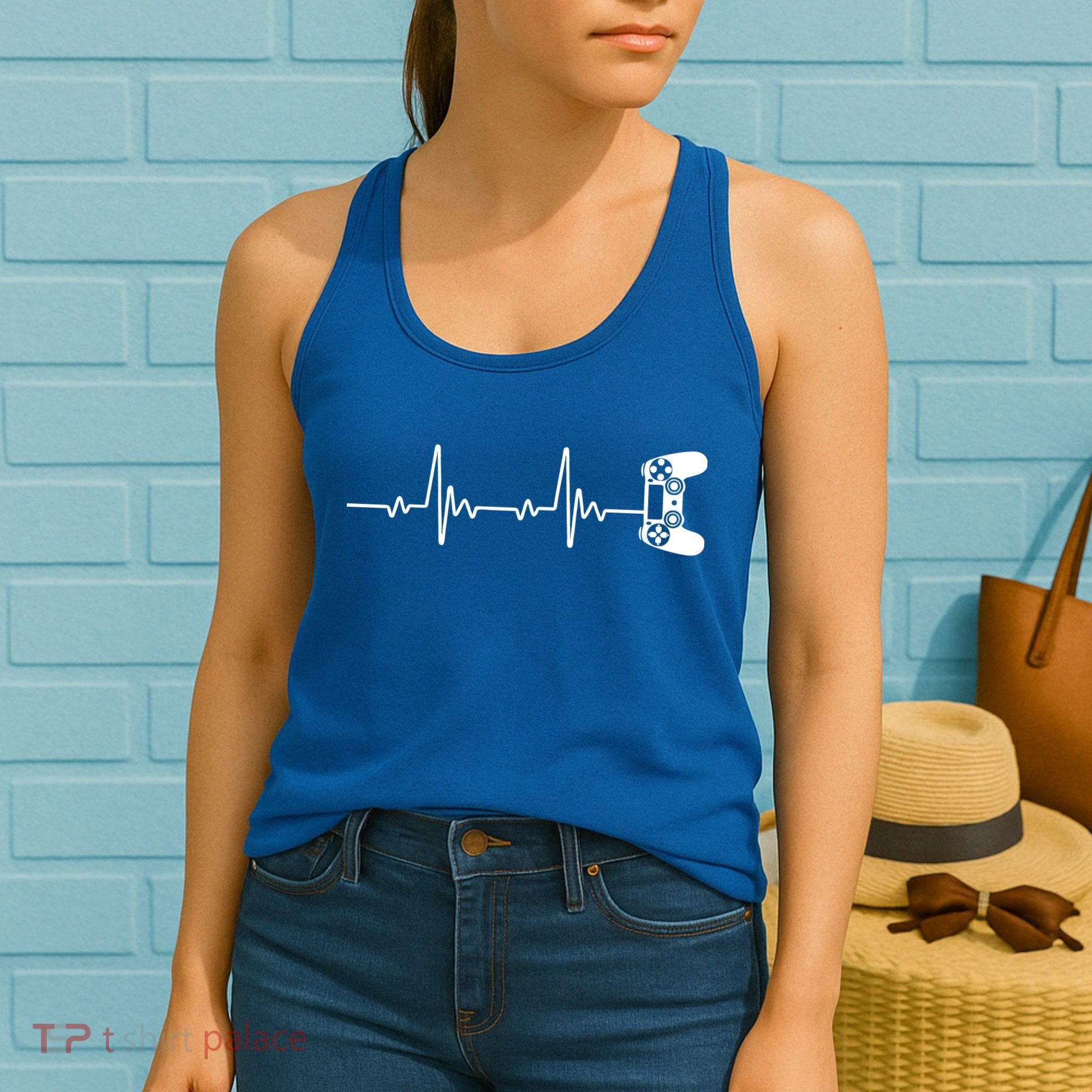 Gamer Controller Heartbeat Pules Women's Tank Top