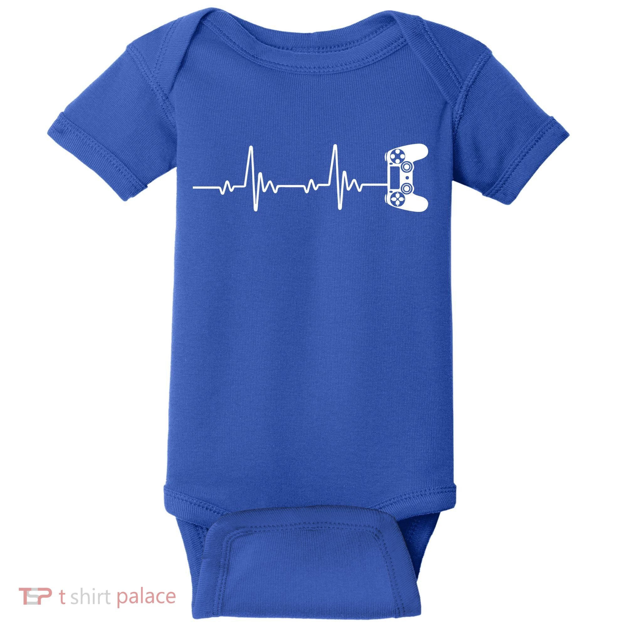 Gamer Controller Heartbeat Pules Baby Bodysuit