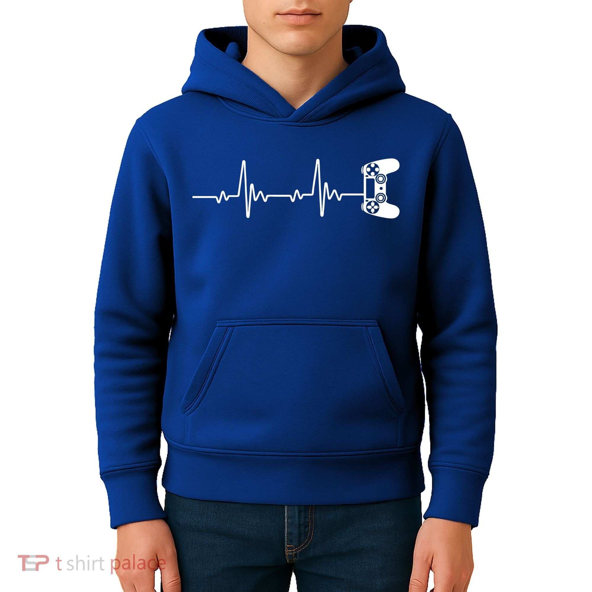 Gamer Controller Heartbeat Pules Kids Hoodie