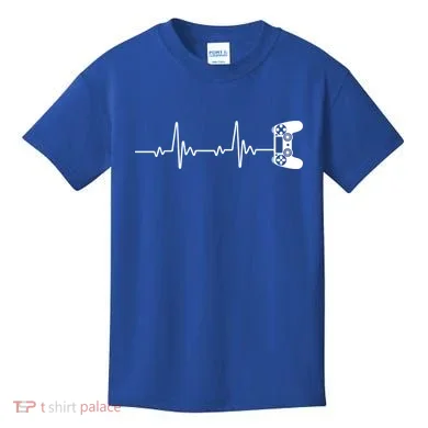 Gamer Controller Heartbeat Pules Kids T-Shirt