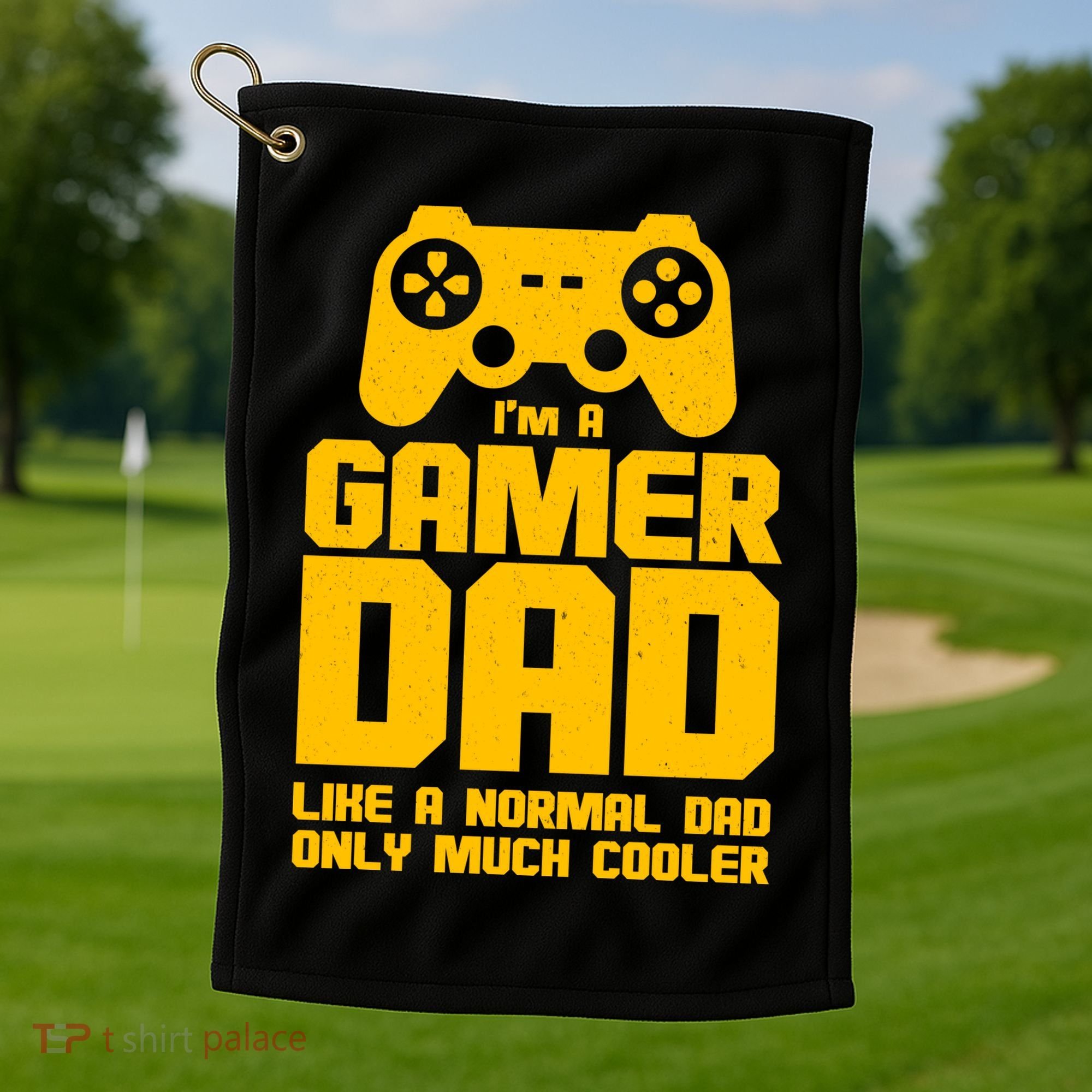 Gamer Dad Like A Normal Dad But Much Cooler Golf Towel