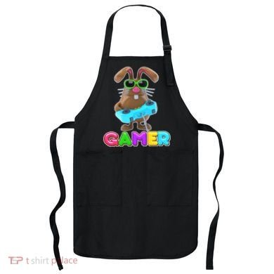 Gamer Easter Bunny Apron