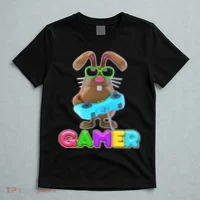 Gamer Easter Bunny T-Shirt thumb 5