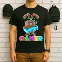 Gamer Easter Bunny T-Shirt thumb 6