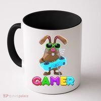 Gamer Easter Bunny Coffee Mug thumb 0