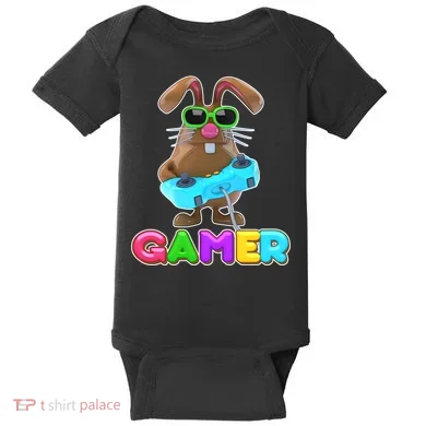 Gamer Easter Bunny Baby Bodysuit