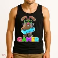 Gamer Easter Bunny Tank Top thumb 3