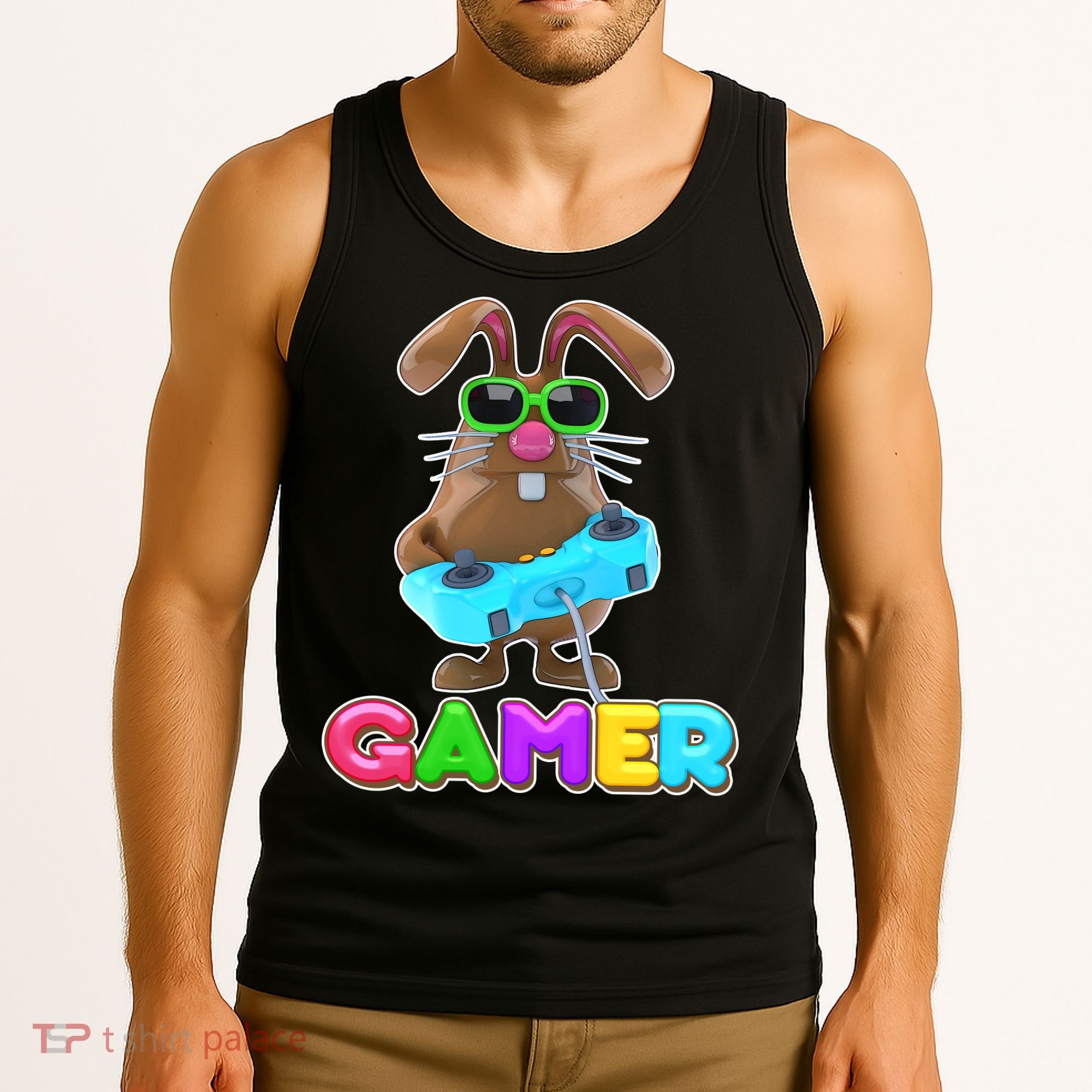 Gamer Easter Bunny Tank Top