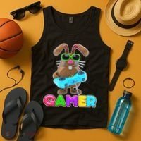 Gamer Easter Bunny Tank Top thumb 4