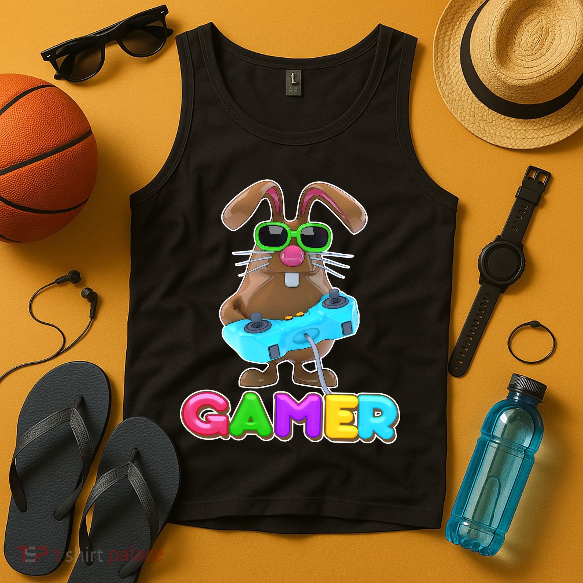 Gamer Easter Bunny Tank Top