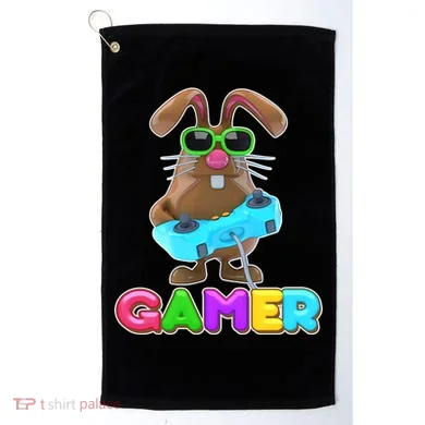 Gamer Easter Bunny Golf Towel