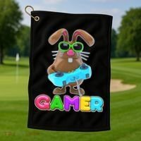 Gamer Easter Bunny Golf Towel thumb 1