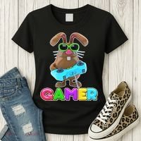 Gamer Easter Bunny Women's T-Shirt thumb 3