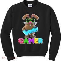 Gamer Easter Bunny Kids Sweatshirt thumb 0