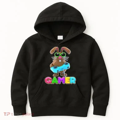 Gamer Easter Bunny Kids Hoodie