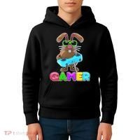Gamer Easter Bunny Kids Hoodie thumb 4