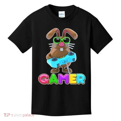 Gamer Easter Bunny Kids T-Shirt