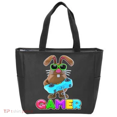 Gamer Easter Bunny Tote Bag