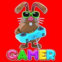 Gamer Easter Bunny Santa Hat thumb 1