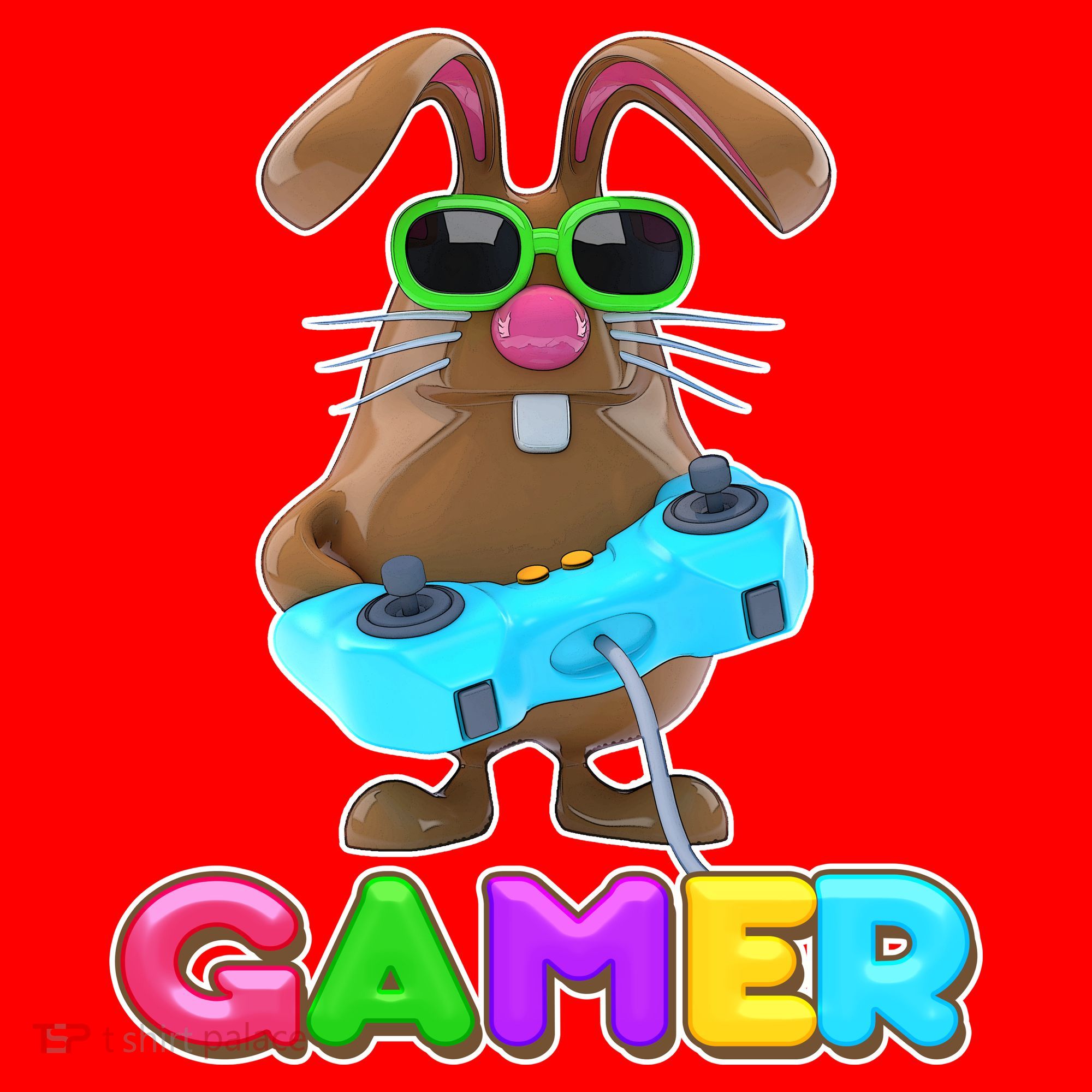 Gamer Easter Bunny Santa Hat