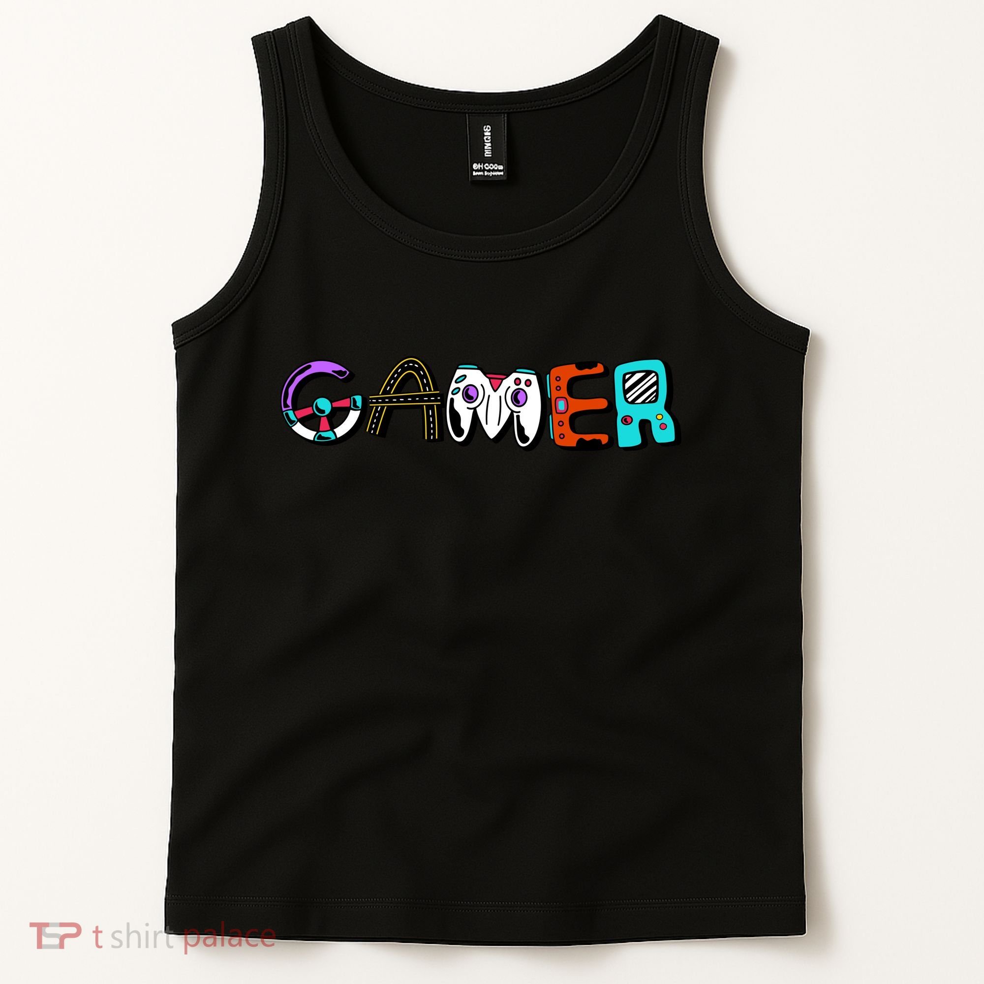 Gamer Element Lettering Tank Top