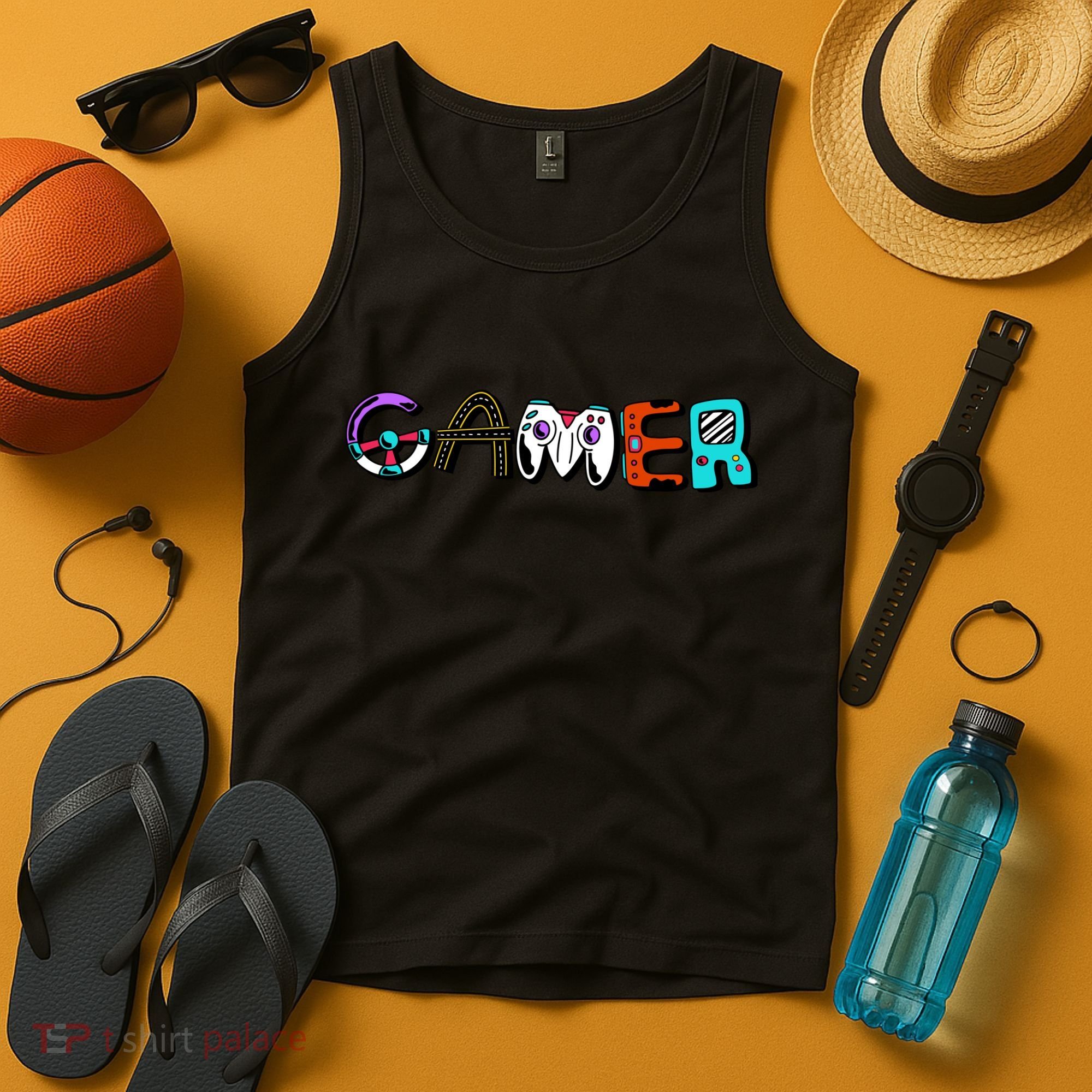 Gamer Element Lettering Tank Top