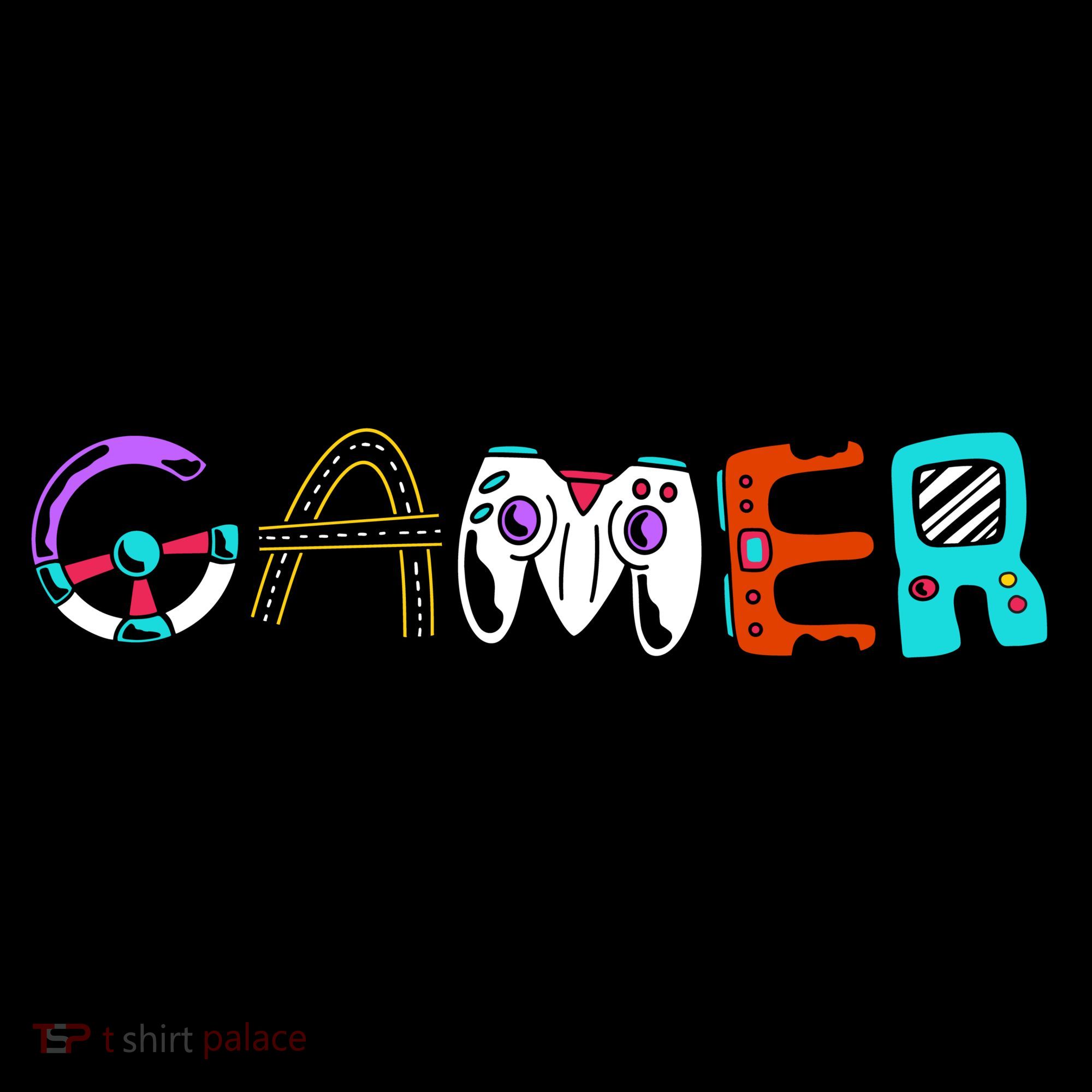 Gamer Element Lettering Tank Top