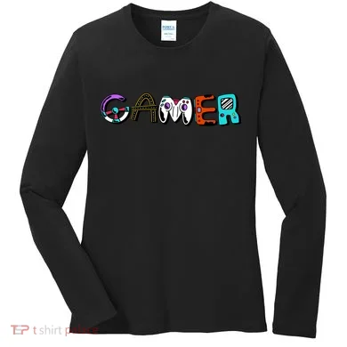 Gamer Element Lettering Women's Long Sleeve Shirt