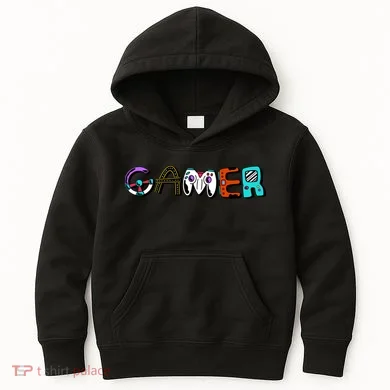 Gamer Element Lettering Kids Hoodie