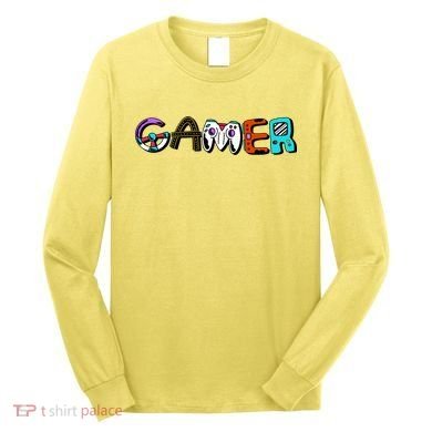Gamer Element Lettering Long Sleeve Shirt