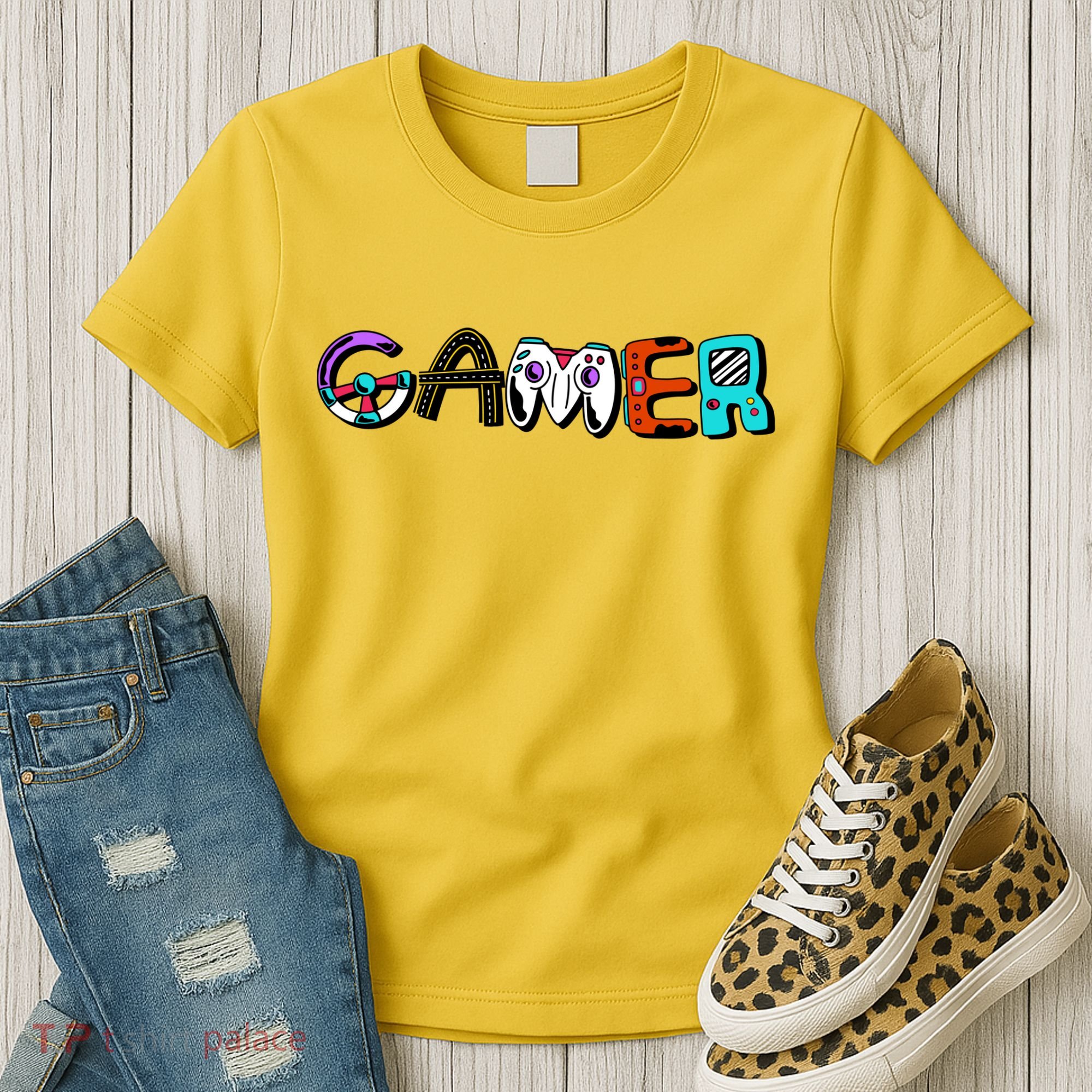 Gamer Element Lettering Women's T-Shirt